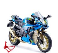 LMNMY Modelo de Juguete Colección De Regalos con Sonido Y Luz Simulación Motocicleta A Escala 1:10 para Yamaha(Sky Blue)