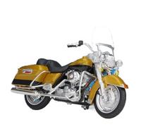 LMNMY Modelo de Juguete Juguete, Regalo, Colección, Adornos, Regalos, De Cumpleaños 1/18 para Harley Road King 1999 Maqueta Motocicleta Aleación Imitación con Base(Jaune)