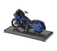 LMNMY Modelo de Juguete Juguetes Cumpleaños Regalo Adornos Regalos 1:18 para Harley para Davidson CVO Road Glide 2022 Moldura A Presión Vehículos Coleccionable Motocicleta A Escala(BLU)