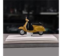 LMNMY Modelo de Juguete Maqueta De Motocicleta Aleación Adornos Escritorio para Computadora Serie Mini Moto Colección Autos Juguete 1/18 para Vespa 125 50R 50N(Jaune)