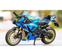LMNMY Modelo de Juguete Maqueta De Motocicleta Motocross A Escala 1/10, Coche Juguete, Colección, Regalo, Fundición A Presión, Producción para Yamaha(Sky Blue)