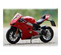 LMNMY Modelo de Juguete Modelo De Motocicleta 1/18, Juguete Amortiguador, Regalos para Niños, Colección Juguetes para Ducati Panigale V4(Nobox)