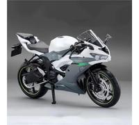 LMNMY Modelo de Juguete Modelo De Motocicleta Aleación, Juguetes Fundición A Presión Volante Delantero, Dirección, Sonido, Luz, Regalos Navideños 1:12 para Kawasaki ZX-6R(Grey)