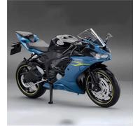 LMNMY Modelo de Juguete Modelo De Motocicleta Aleación, Juguetes Fundición A Presión Volante Delantero, Dirección, Sonido, Luz, Regalos Navideños 1:12 para Kawasaki ZX-6R(BLU)