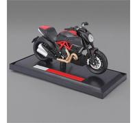 LMNMY Modelo de Juguete Modelo De Motocicleta En Miniatura Aleación Fundida A Presión 1:18, Juguetes con Volante Y Dirección para Ducati Diavel Carbon