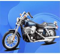 LMNMY Modelo de Juguete Modelo De Motocicleta Fundición A Presión, Colección Aleación, Hobby, Juguete para Regalo, Todoterreno, 1/12 para Harley FXDBl Dyna para Calle Bob 2006