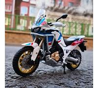 LMNMY Modelo de Juguete Modelo De Motocicleta Juguete 1/18 para Honda Africa Twin Adventure(White with Box)