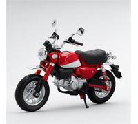 LMNMY Modelo de Juguete Modelo De Motocicleta para Honda para Monkey, Escala 1:12, Aleación Fundida A Presión, Juguete, Rueda Delantera, Dirección, Amortiguación, Regalo(Rosso)