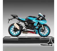 LMNMY Modelo de Juguete Modelo De Motocicleta para Yamaha YZF-R1M Aleación Fundida A Presión, Escala 1:12, Juguete Colección, Sonido Y Luz, Todoterreno, Coche(Sky Blue)