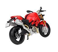 LMNMY Modelo de Juguete para Ducati Monster 696, Modelo De Motocicleta Aleación, Regalo Cumpleaños, Juguetes para Niños, Colección Coches 1/12(Red Retail Box)