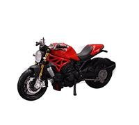 LMNMY Modelo de Juguete para Ducati Monster 696, Modelo De Motocicleta Aleación, Regalo Cumpleaños, Juguetes para Niños, Colección Coches 1/18(Red Foam Box)