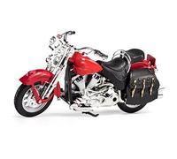 LMNMY Modelo de Juguete para Harley para Prince, Motocicleta, Regalo De Cumpleaños, Juguetes, Colección Coches 1/12(Red with Box)