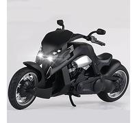 LMNMY Modelo de Juguete para Yamaha Tyrannosaurus Rex V-Rex Modelo De Aleación Moto Regalo Cumpleaños Juguetes para Niños Colección Coches 1/12(Rex Black)