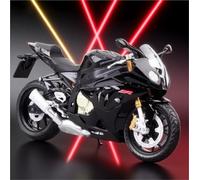 LMNMY Modelo de Juguete Simulación De Aleación 1/12 para Motocicleta para BMW S1000RR 2009, Modelo Coche Juguete(Nero)