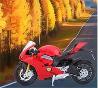 LMNMY Modelo de Juguete Simulación De Motocicleta 1:18: Colección Regalos para Ducati Panigale V4
