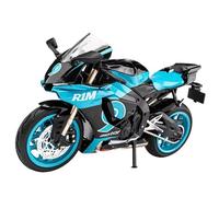 LMNMY Modelo de Juguete Vehículos con Dirección Delantera Y Suspensión Trasera Coches Juguete Aleación para Motocicletas Fundición A Presión 1:12 para Yamaha R1M Regalo Colección En Miniatura(Vert)