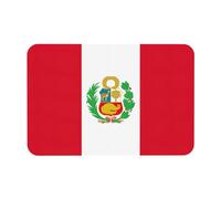 LMNUDS Alfombrilla de baño con diseño de bandera de Perú, diseño compacto, diseño compacto de tierra de diatomeas, antideslizante, 23.6 x 15.7 pulgadas