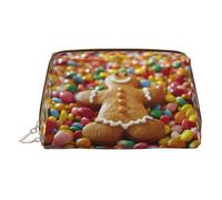 LMNUDS Gingerbread Man Candy - Neceser de viaje, organizador de maquillaje compacto para mujer, Oro, Talla única
