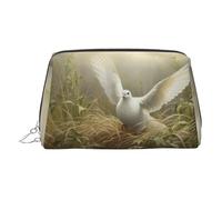 LMNUDS Grass And Dove - Neceser de viaje, organizador de maquillaje compacto para mujer, color plateado, talla única