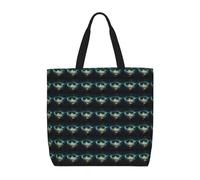 LMNUDS Ufo At Night - Bolsa de mano ligera con un solo hombro y bolsillo interior para mujer, NEGRO, One Size