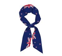 LMNvbz Bufanda para el cuello y el pelo con estampado de bandera de Nueva Zelanda, bufanda larga cuadrada de seda satinada, ligera, 119 cm x 7,9 cm