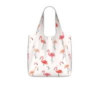 LMNvbz Flamingo. Bolsa de almacenamiento estampada con una mochila con | Bolsa de compras reutilizable para comestibles, lavable, plegable, con correa para el hombro