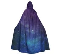 LMNvbz Universo con estrellas y galaxia interestelar capa unisex con capucha para Halloween, cosplay, fiesta, disfraz de bruja, vampiro adulto