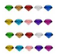LMOGWL 100pcs de Juguetes de Diamantes de Plástico, Piedras Acrílicas Multicolores para Decoración de Mesa de Boda, Fiesta de Cumpleaños, Búsqueda del Tesoro Pirata, Juego de Hágalo Usted Mismo (19mm)