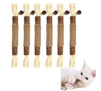 LMOGWL 6 pcs Catnip Sticks, Matatabi Sticks Cat Sticks, Masticar o dentición Palos de Madera para la Limpieza de los Dientes de fricción, Jugar, morder, Puede ser Utilizado como Juguetes
