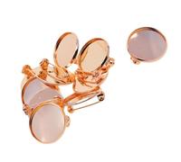 lmoikesz Bases redondas para broches, imperdibles, joyería artesanal, broches únicos con materiales, pinzas para el pelo, bandejas para cabujones, 10 piezas de oro rosa, 20mm