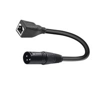 lmoikesz Cable adaptador XLR de 3 pines macho a hembra para transmisión de audio fiabilidad, ideal para controladores iluminación y actuaciones DJ. Adaptador Ethernet DMX.