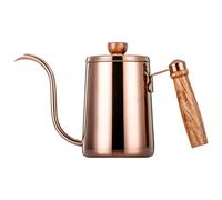 lmoikesz Cafetera de acero inoxidable con largo de 600 ml, tetera de cuello de cisne manual, ideal para cafeterías, bares, restaurantes occidentales, cafetera de acero