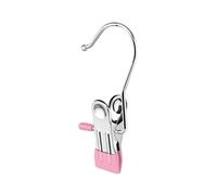 lmoikesz Clip de secado de ropa de acero inoxidable con gancho, fuerte fuerza de sujeción, solución de ahorro de espacio, pantalones cortos de almacenamiento de sombreros sin costuras , rosa europeo