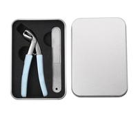 lmoikesz Cortauñas para personas mayores con mango grueso y extralargo, ideales para uñas fuertes y resistentes, Azul, +Enrollar en tiras