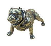 lmoikesz Estatua de Bulldog de latón, Decorativa, Coleccionable, Elegante, Escultura Cobre, Regalo Creativo, Adorno Animal único, Centro, Escultura Cobre,