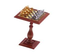 lmoikesz Juego de de ajedrez en Miniatura, meticulosamente elaborado, decoración para casa muñecas en Miniatura Que realza la autenticidad la casa Juguete o