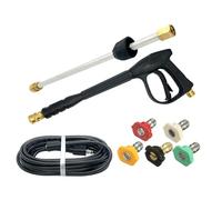 lmoikesz Juego de Varillas de extensión para hidrolavadora humanización, Longitud Personalizada para Diferentes tareas, hidrolavadora 2200 PSI, Accesorios y Boquilla, Manguera 9 m, 45cm