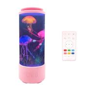 lmoikesz La lámpara luminosa de medusas incluye 7 colores impresionantes y modos de iluminación vibrantes que crean una atmósfera relajante Lámpara de luz, rosa, 32CM