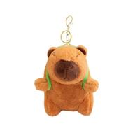 lmoikesz Llavero de peluche de capibara suave, colgante para bolso, ideal para fanáticos los capibaras y amantes los animales, con tecnología bordado eléctrico y costuras finas. No te desagradará.