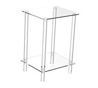 lmoikesz Mesita de Noche de acrílico, Elegante Auxiliar Transparente, Montaje rápido, Mueble Minimalista para el hogar, se Puede Colocar cómodamente Junto a la Cama o el, Claro, 35x30x50cm