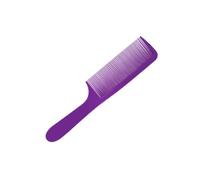 lmoikesz Peine de dientes cerrados, cepillo de estilismo DIY, peine curvo reutilizable, accesorios de barbero, herramienta de peluquería, mango, masaje para hombres y mujeres, Violeta