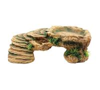 lmoikesz Plataforma para Tanque de Tortugas, Lavabo para Animales de Acuario, Muelle, Lugar Descanso con estética Natural, Pendiente Suave, rampa para Tortugas, Escalera para Tanque Reptiles, terraza