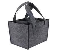 lmoikesz Portador de Vino de Fieltro Premium, Gran Capacidad, Resistente, Amplia aplicación, Bolso Protector para Cerveza y Vino, Gris