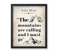 Lmovutcom Póster de Senderismo, Impresión en Lienzo Las Montañas Llaman, Arte de John Muir, Decoración Minimalista para Pared de Dormitorio, Salón, Oficina, Arte sin Enmarcar