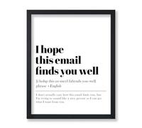 Lmovutcom Póster Tipográfico, Lámina de Diccionario, Definición I Hope This Email Finds You Well, Página de Libro, Divertido, Arte para Pared Sin Enmarcar, Decoración para Hogar, Oficina