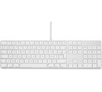 LMP - Teclado francés FR (AZERTY) USB-C con teclado numérico, cubierta superior de aluminio y 1 puerto USB-C - plateado - Compatible con Mac y iPad