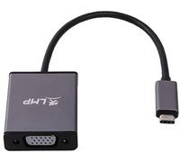 LMP USB-C to VGA USB-C 3.1 VGA Gris Adaptador de Cable - Adaptador para Cable (USB-C 3.1, VGA, 0,15 m, Gris)