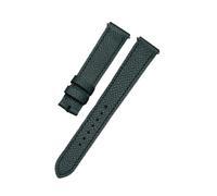 LMPVPDGADZ Accesorios for reloj, cinturón de cuero de capa superior de 20mm, adecuado for Hermes H Hour HH1.510/501, correas de reloj for textura en relieve(Dark green,16mm)