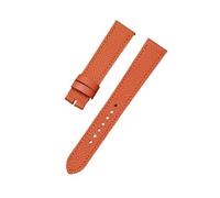 LMPVPDGADZ Accesorios for reloj, cinturón de cuero de capa superior de 20mm, adecuado for Hermes H Hour HH1.510/501, correas de reloj for textura en relieve(Orange,16mm)