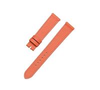 LMPVPDGADZ Accesorios for reloj, cinturón de cuero de capa superior de 20mm, adecuado for Hermes H Hour HH1.510/501, correas de reloj for textura en relieve(Orange 2,20mm)
